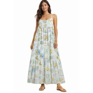 Paper Heart Anthropologie Italian La Dolce Vita linen blend maxi sundress XL